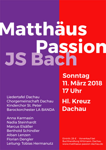 Chorgemeinschaft Dachau Matthäus Passion Bach
