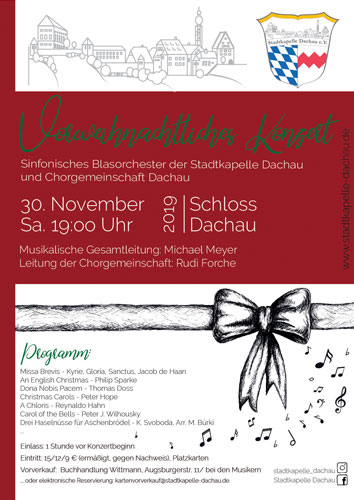 Vorweihnachtliches Konzert Chorgemeinschaft Stadtkapelle Dachau